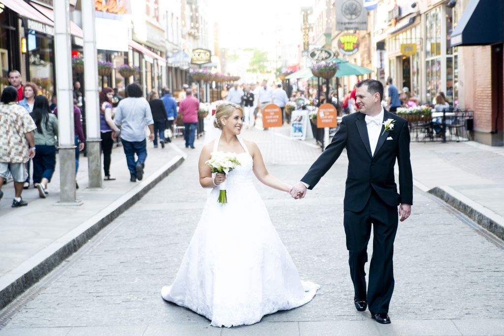 Wedding day on East Fourth Street